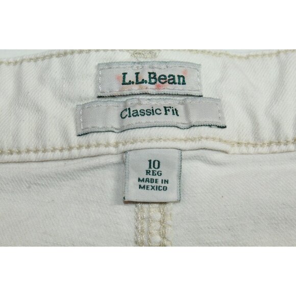 LL Bean 207 Vintage Jeans Size 10 High Rise Wide Leg Natural Coastal Retro - Picture 13 of 15